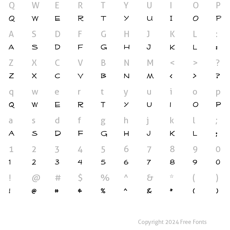 Character Map of Mufferaw Xp Regular