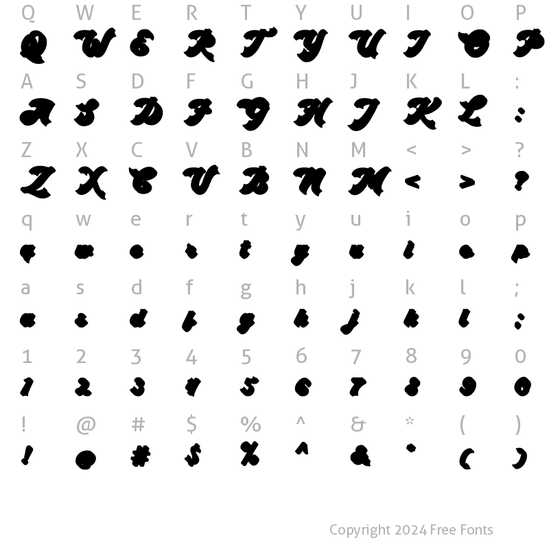 Character Map of Mukbeng Extrude