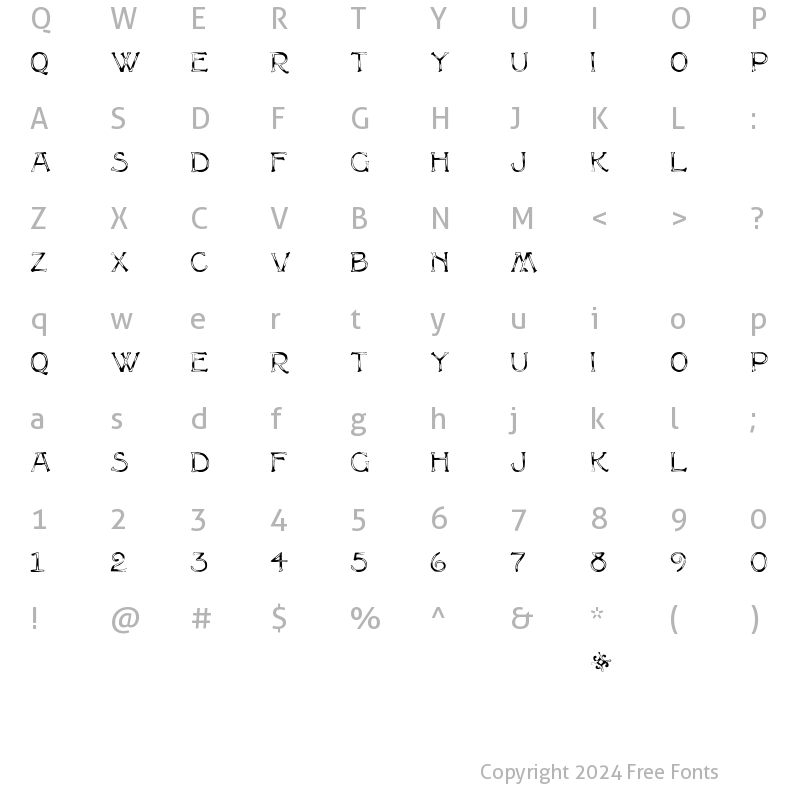 Character Map of MultiformCaps Regular