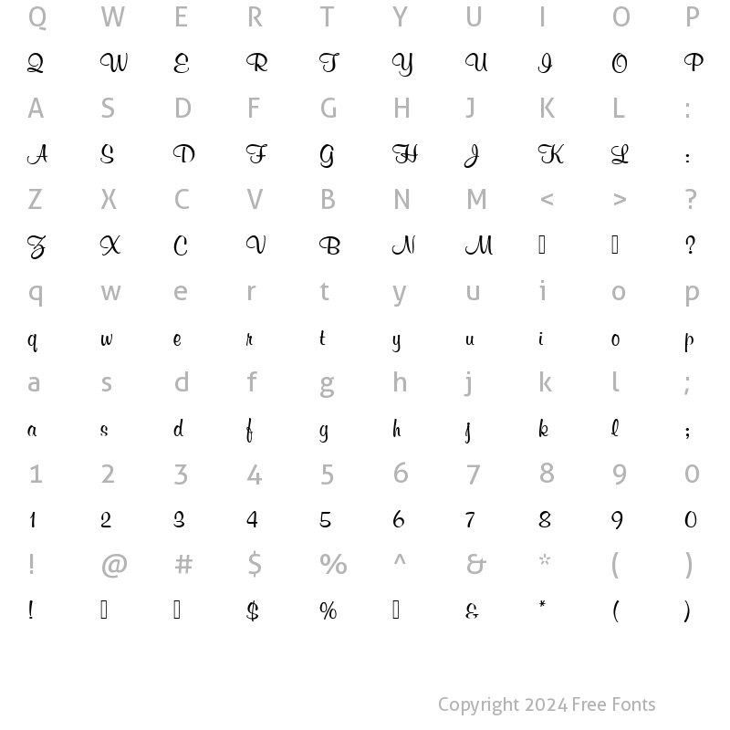 Character Map of Murray Becker Bold