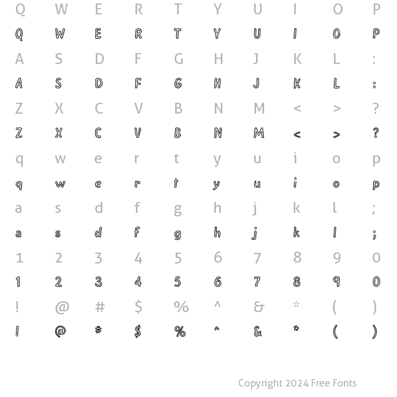 Character Map of MushmellowCactus Regular