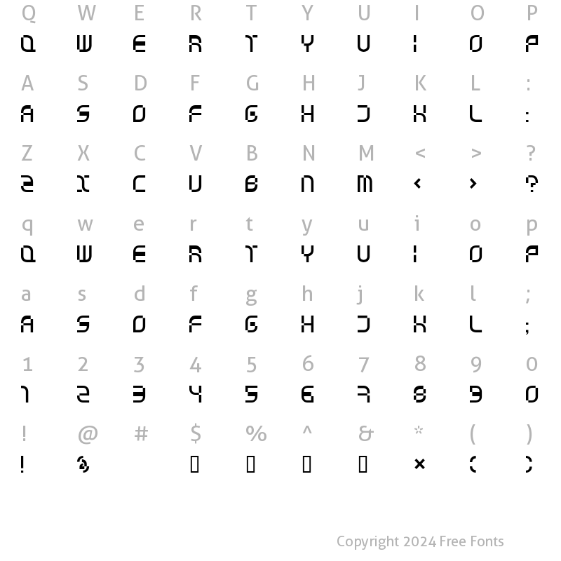 Character Map of music television selector Regular