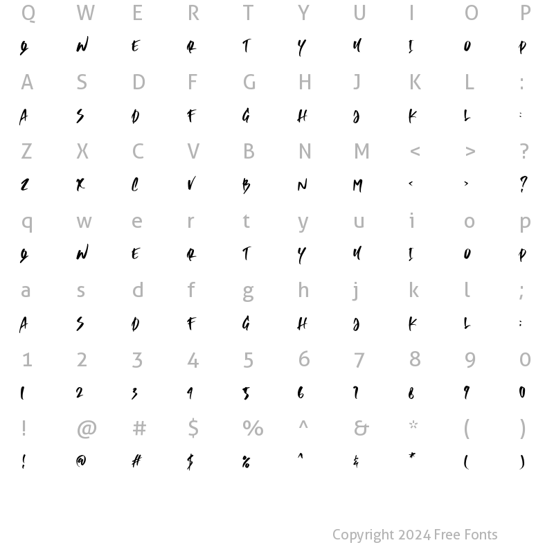 Character Map of Musician Crush Regular