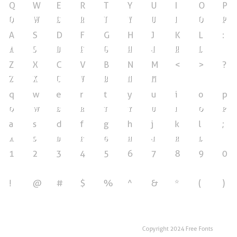 Character Map of MusicianFont ShadowFX Regular