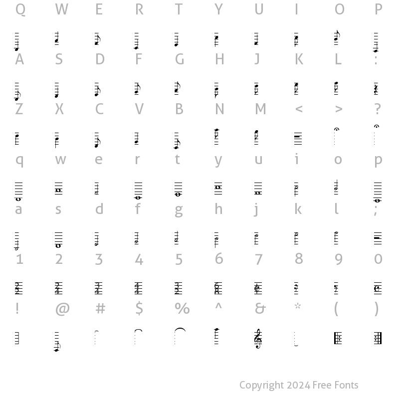 Character Map of MusiQwik Regular