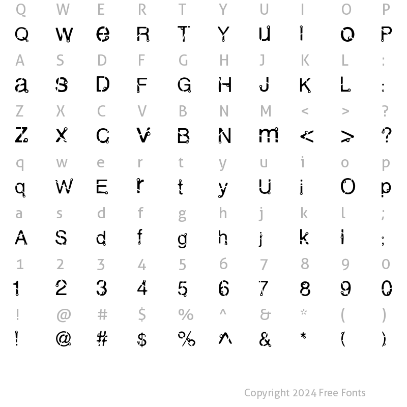 Character Map of Mutant Regular