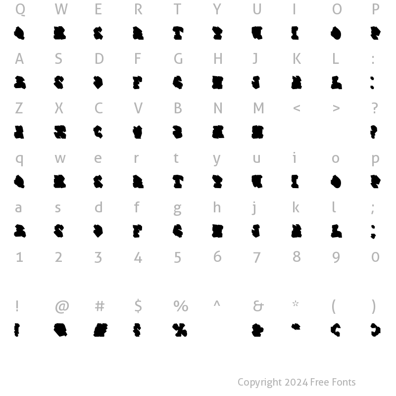 Character Map of Mwd Graff Extrude