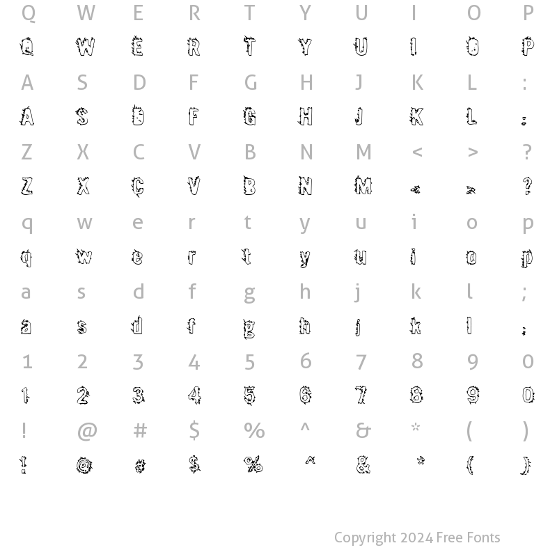 Character Map of Mx2urban Regular