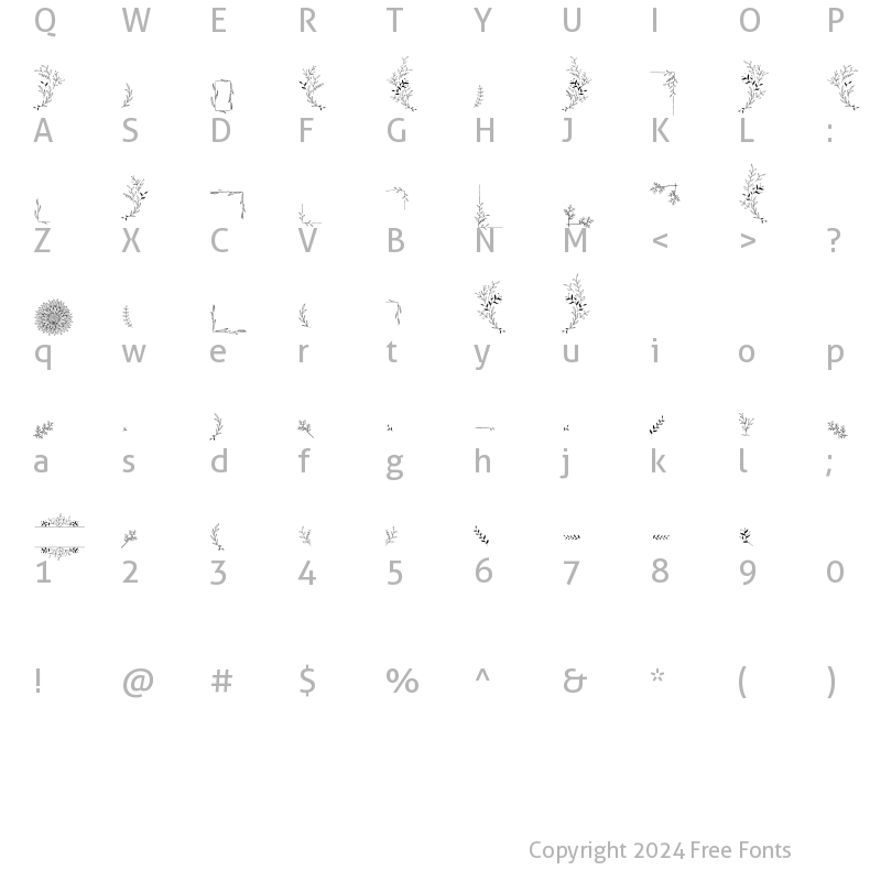 Character Map of My Olivin Decorative Regular