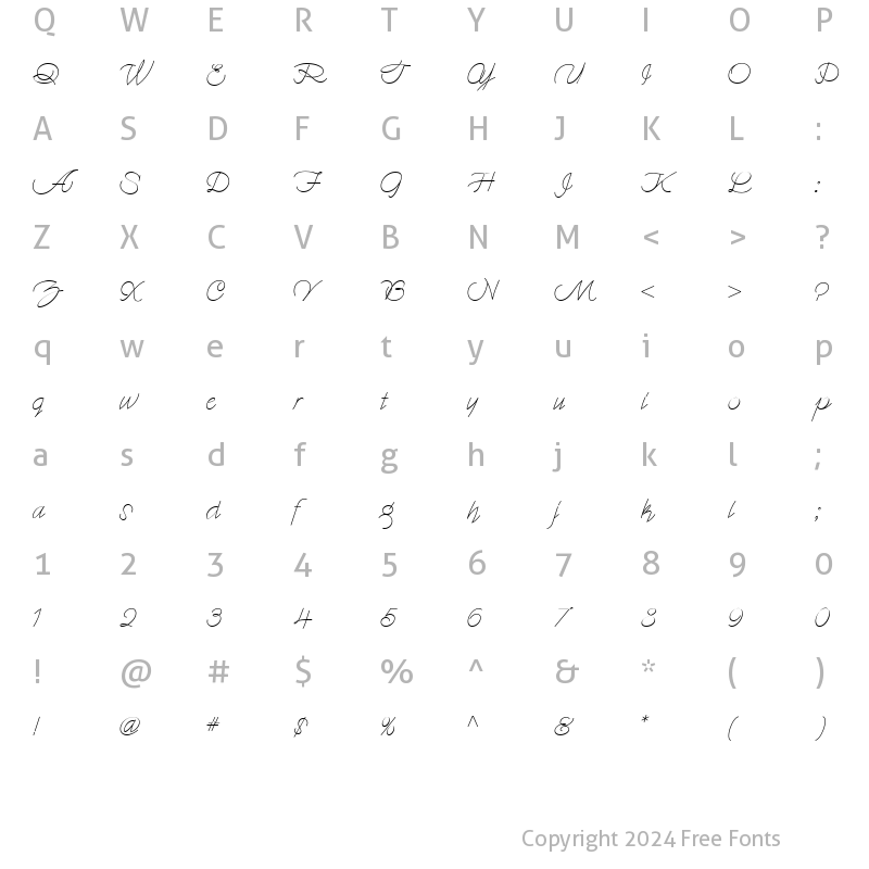 Character Map of MyDearWatsonNF Medium