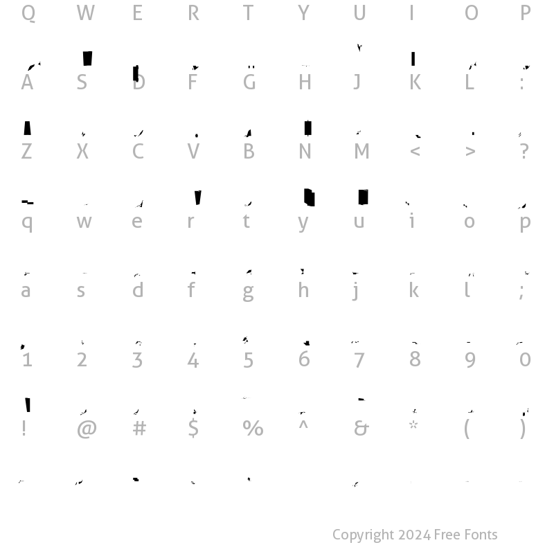 Character Map of MyriaMM Regular