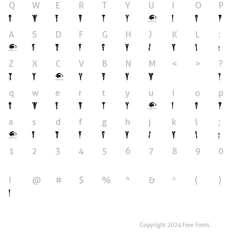 Character Map of Mysterio SWTrial Regular