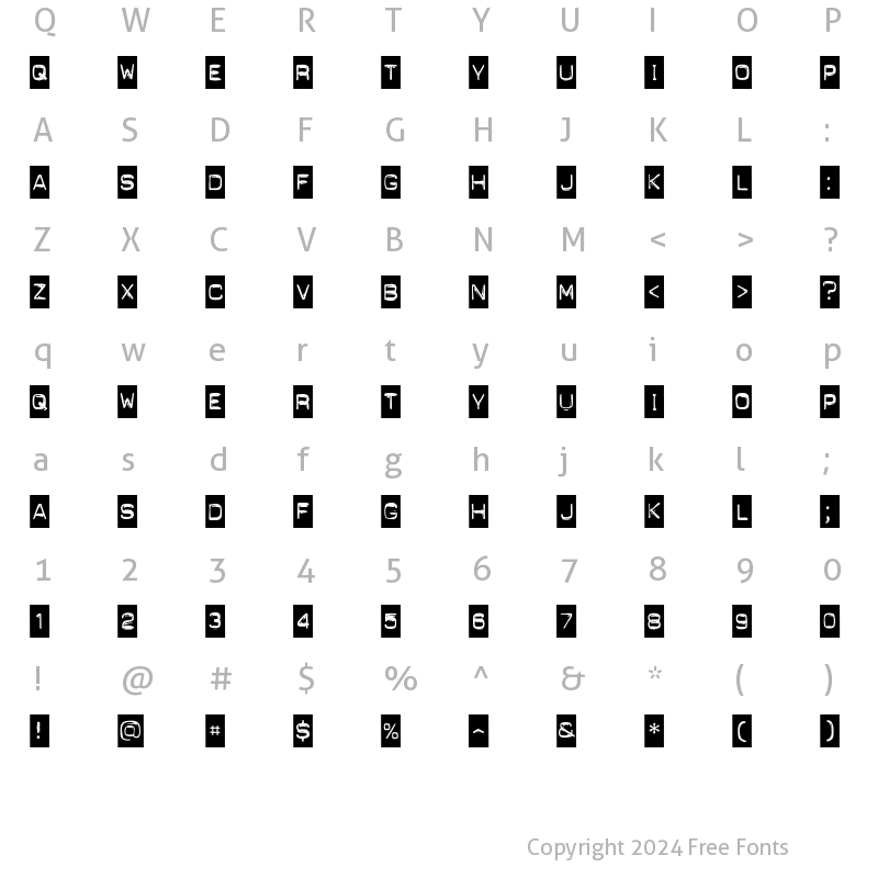 Character Map of MyStuffSCapsSSK Regular