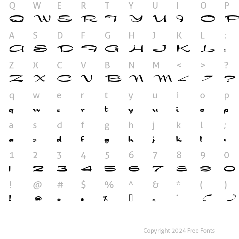 Character Map of Nadejda Bold