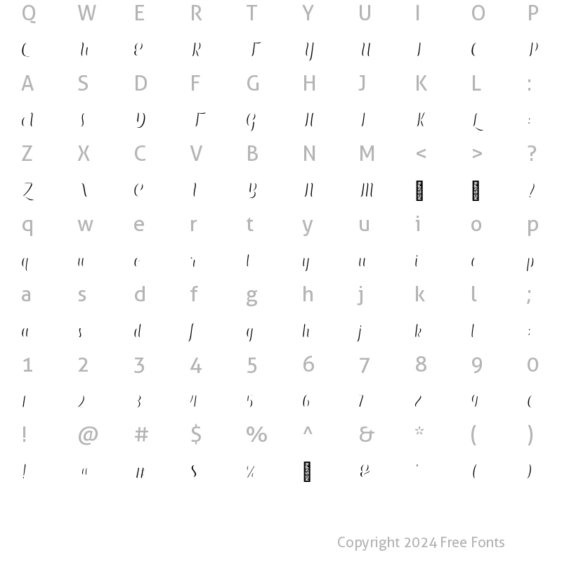 Character Map of Nadella Inline_1