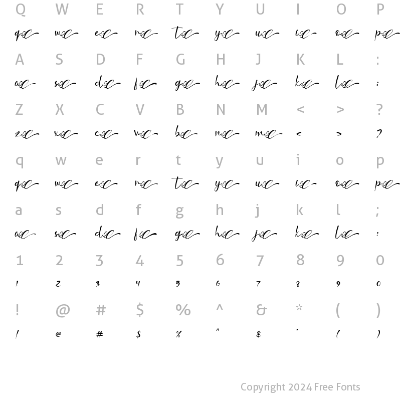 Character Map of Nafiri Nafiri Swash 1