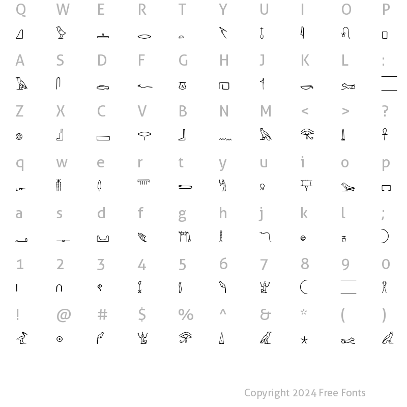 Character Map of Nahkt Regular