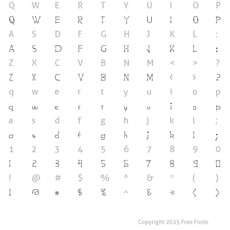Character Map of NailsNStaples Regular