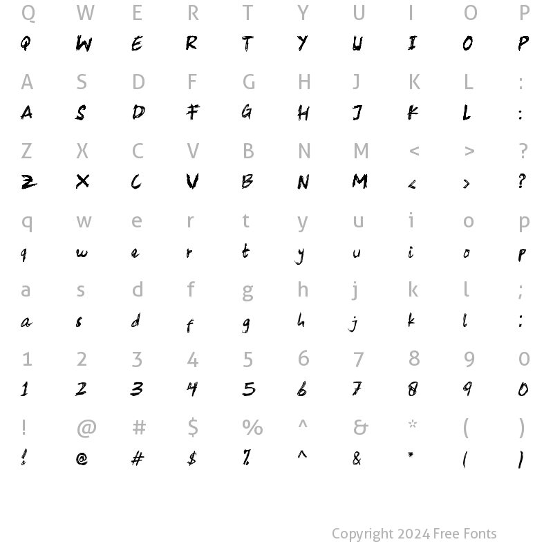 Character Map of NALALANDA Regular