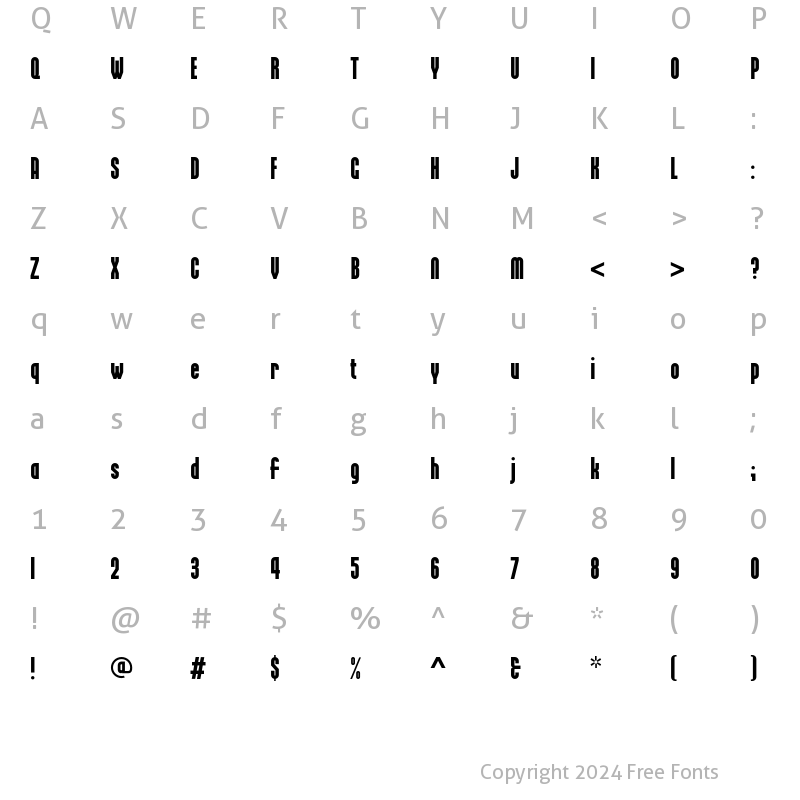 Character Map of Nameh Heavy