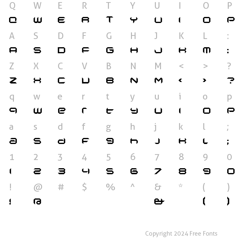 Character Map of Nano low