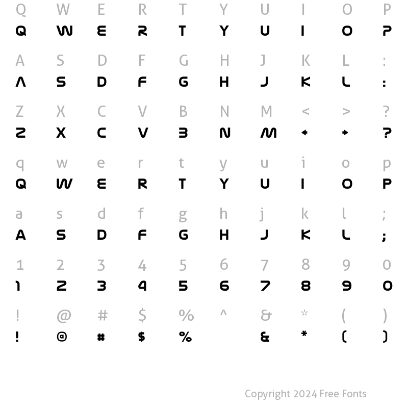 Character Map of Nasalization Bold