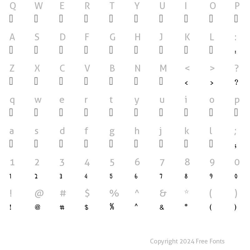 Character Map of Nastarkib ?