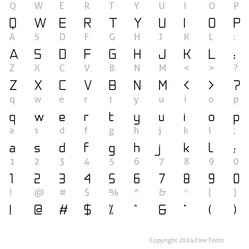 Character Map of Natalisa Regular