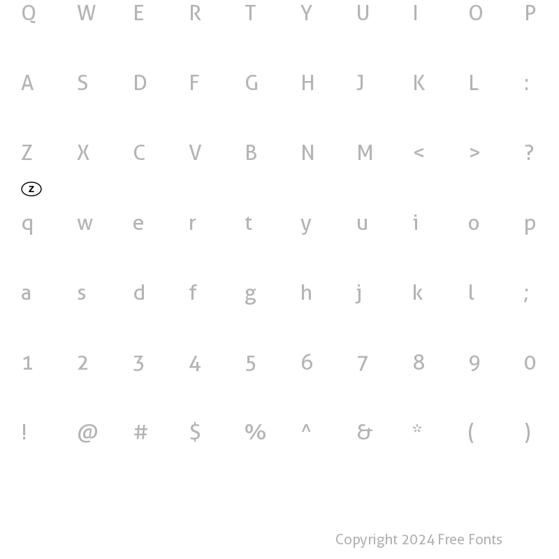 Character Map of National Codes Africa