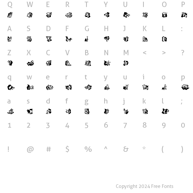 Character Map of NatureMixICG Regular