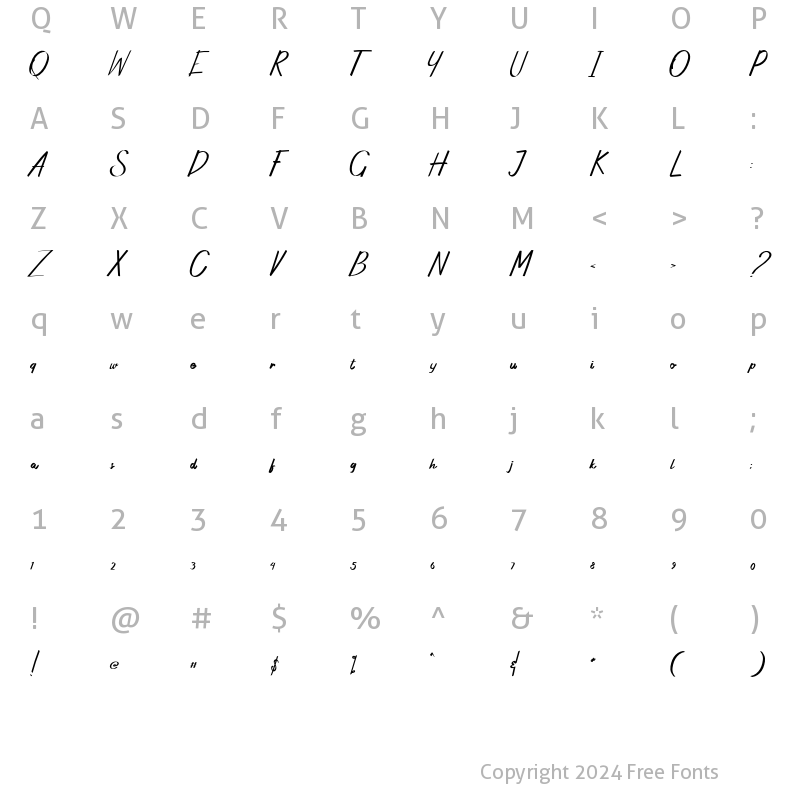 Character Map of Navatto Regular