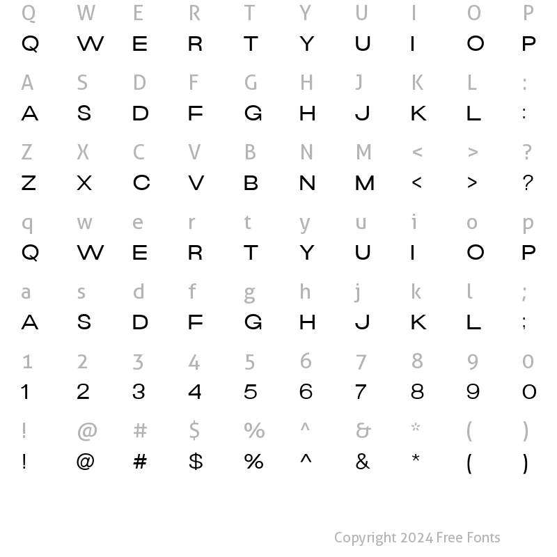 Character Map of Navill? Regular