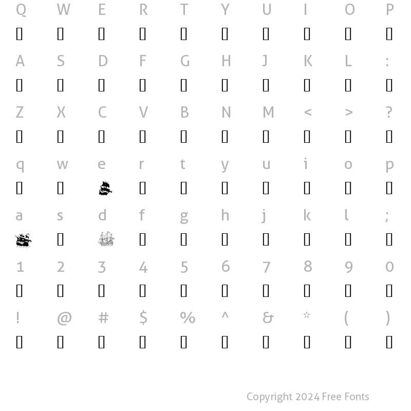 Character Map of Navis BC Regular