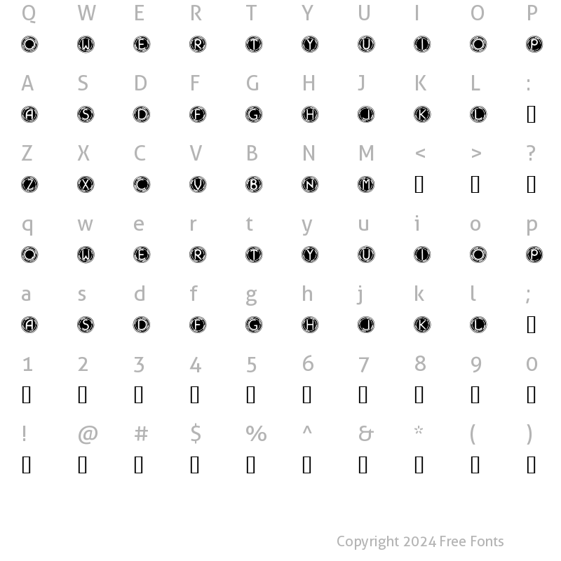 Character Map of NavyBlues Regular