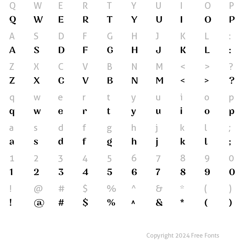 Character Map of Nazare Medium