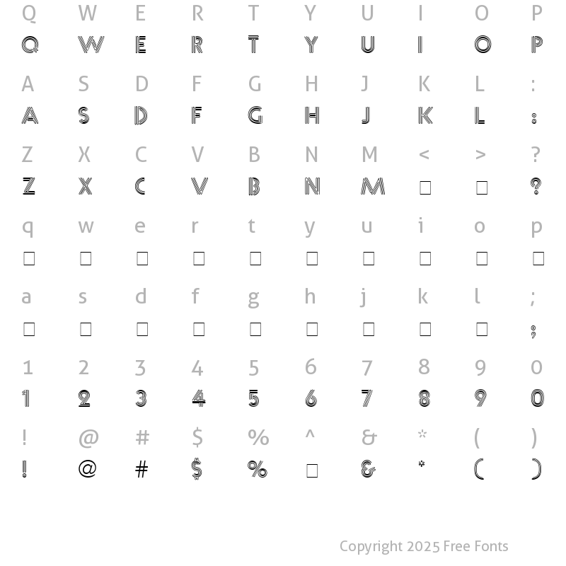 Character Map of &_NearSighted Normal