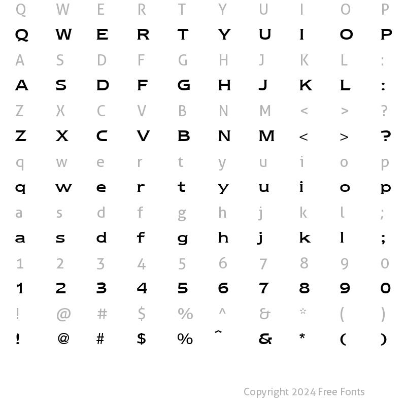 Character Map of NebraskaMedium Regular