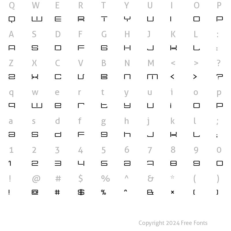 Character Map of Nec plus ultra Regular