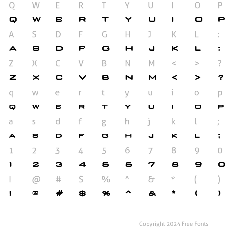 Character Map of Nedian Bold