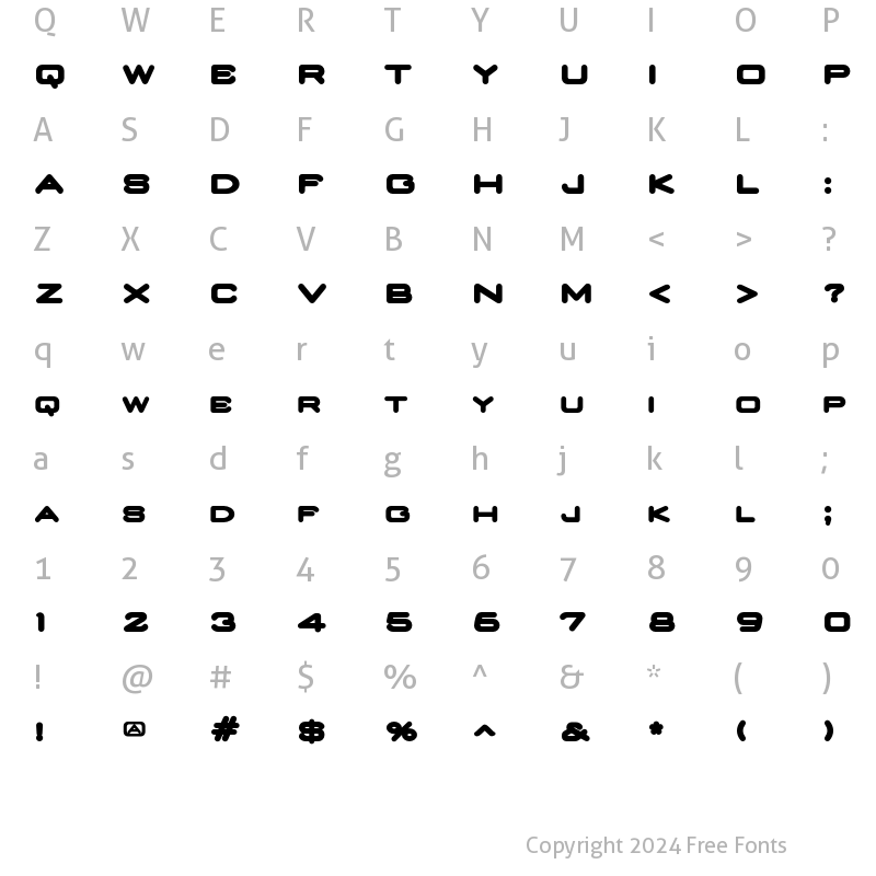 Character Map of Nedian ExtraBold Regular