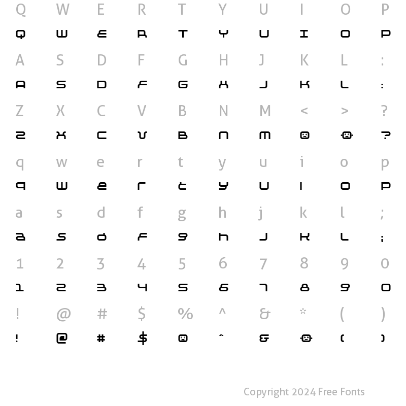 Character Map of Negative 12 Regular