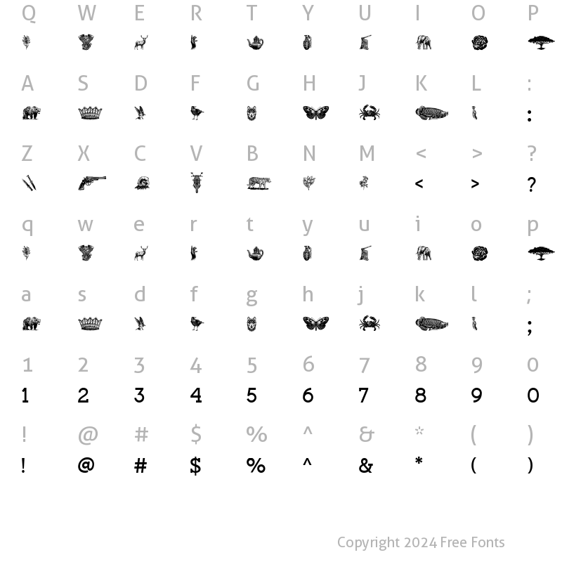 Character Map of Neilvard Illustration Regular