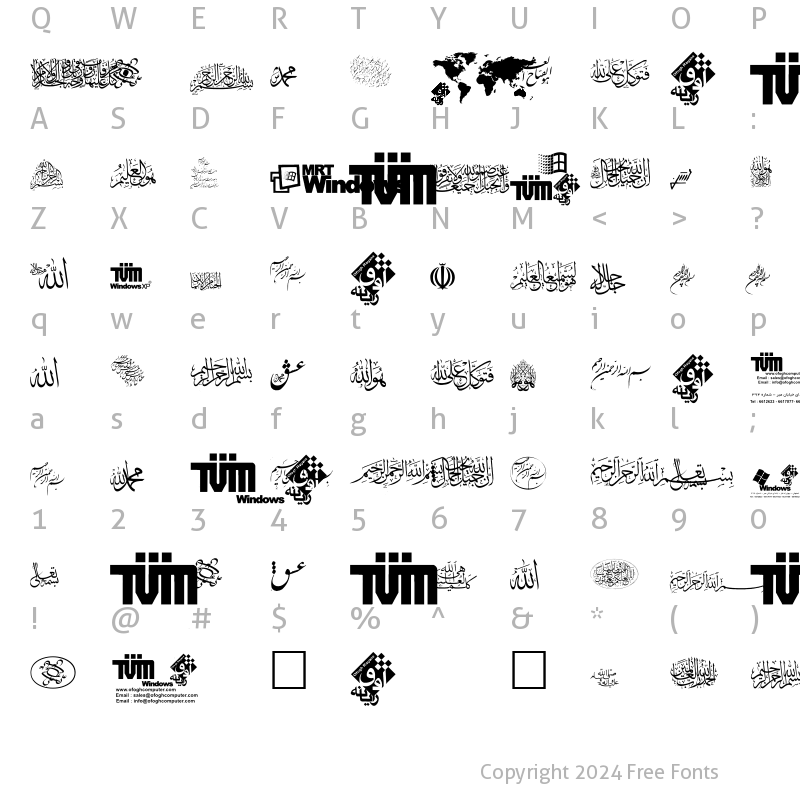 Character Map of _Nemad Normal