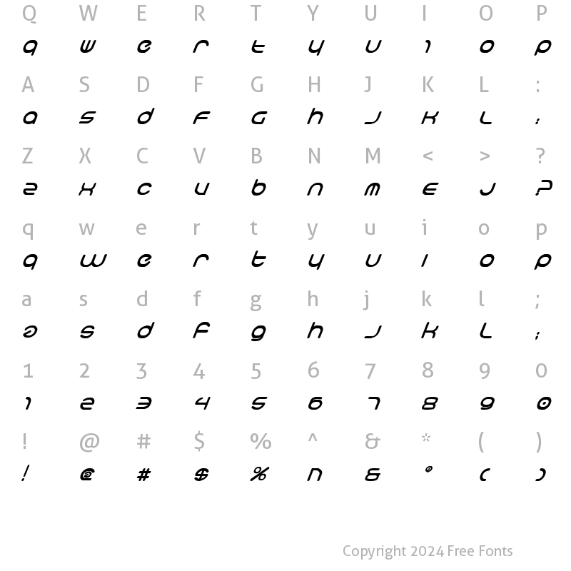 Character Map of neo-geo bold italic bold italic