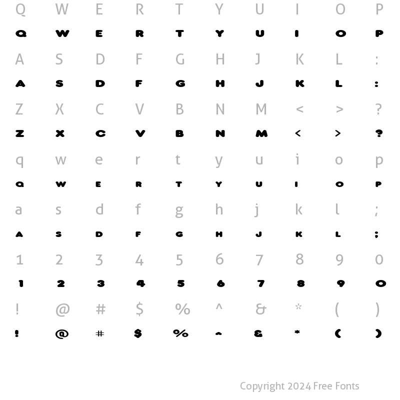 Character Map of NeonExtended Regular