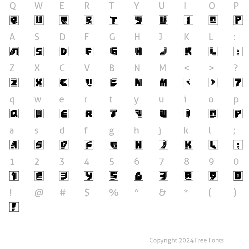 Character Map of NeoPanFrames Regular