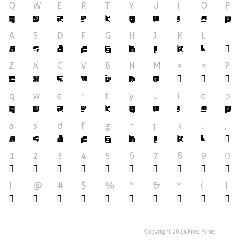 Character Map of NeoPangaia[p2] Regular