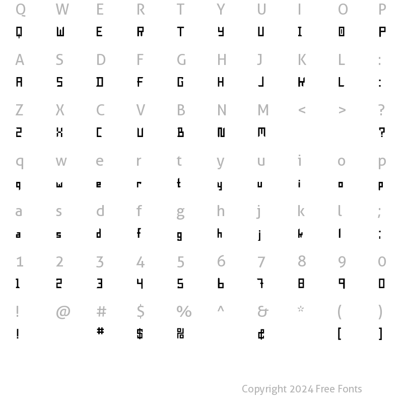 Character Map of NeoTheo Regular