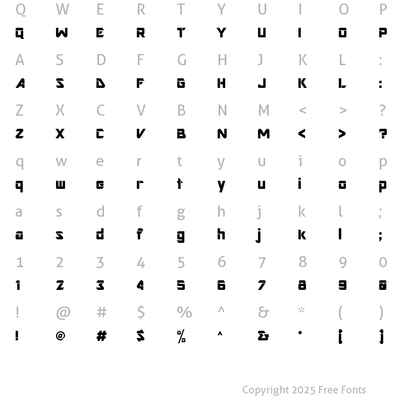 Character Map of Nesbitt Bold