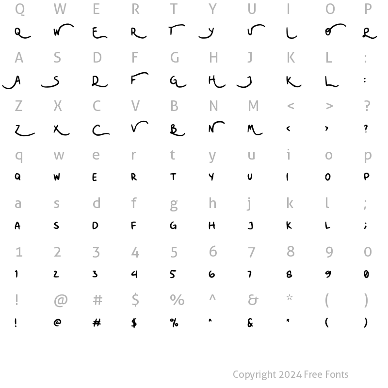 Character Map of Nesora GT Nesora GT Regular